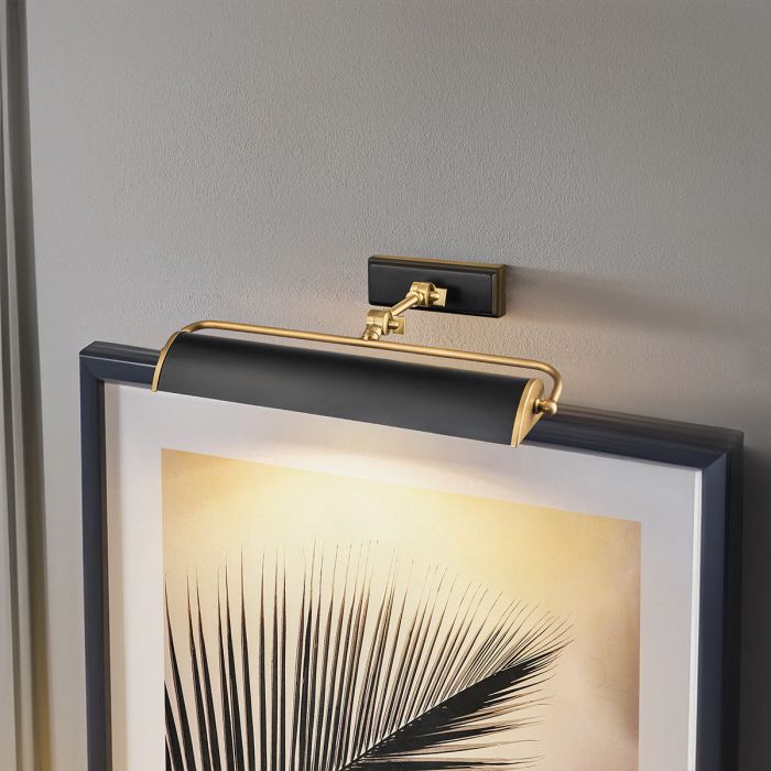 Winchfield 45cm Schwarz Von Elstead Lighting - Erhältlich in antikem Messing, Mattschwarz und Eicheneffekt für Bildschirme und Wandhalterungen.