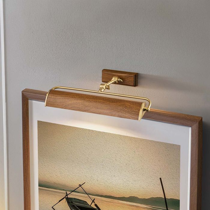 Winchfield 45cm Eiche Von Elstead Lighting - Erhältlich in antikem Messing, Mattschwarz und Eicheneffekt für Bildschirme und Wandhalterungen.