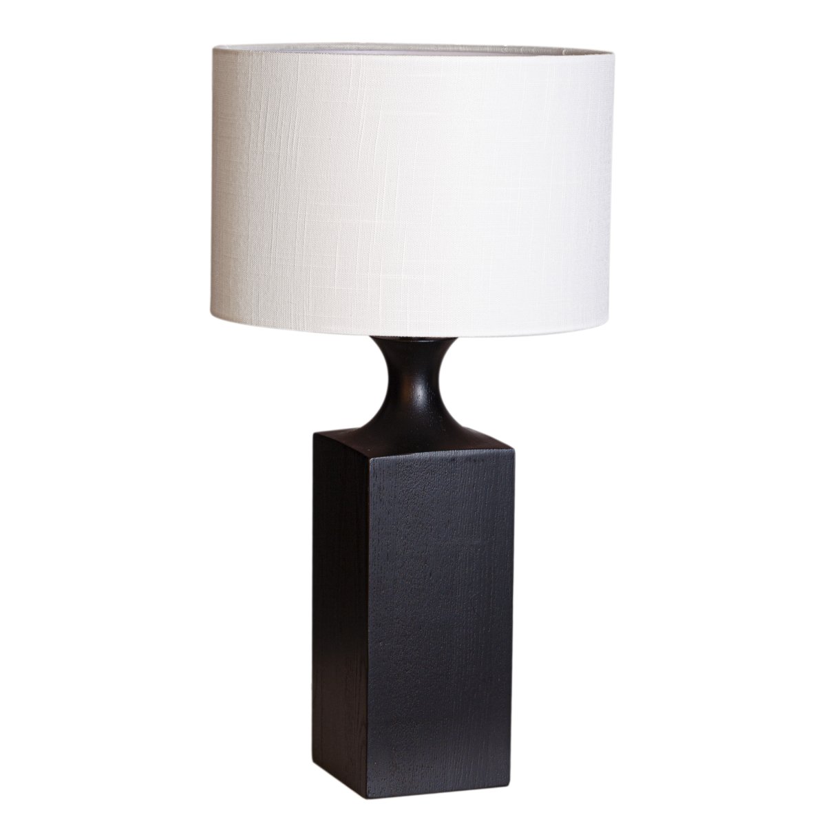 Woody 56cm Schwarz tischlampe Von By Rydéns - Der wei&szlig;e Schirm sorgt f&uuml;r eine angenehme Lichtverteilung im Raum.