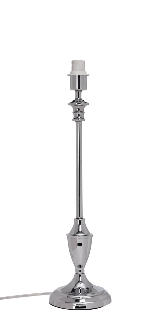 Lampfot 44cm Chrom lampenfuß Von Cottex - Dieser elegante Lampenfu&szlig; aus Metall mit seiner stilvollen Chromoberfl&auml;che verleiht jedem Raum ein modernes und zeitloses Flair.