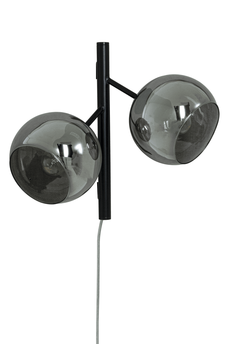 Atom 33cm Rauchgrau wandlampe Von Aneta Lighting - Die Atom-Wandleuchte ist ein aufregender Blickfang im Flur, auf der Treppe, im Wohnzimmer oder wo auch immer Sie sie aufstellen möchten.