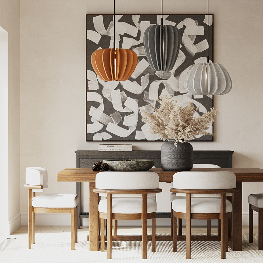 Cambio Ø48 Orange hängelampe Von Maytoni - Die Serie ist in mehreren Farben und Formen erh&auml;ltlich und kann dank des 3 Meter langen Kabels auch in hohen R&auml;umen aufgeh&auml;ngt werden &ndash; Perfekt f&uuml;r kreative Lichtinstallationen, die die Stimmung des Raumes widerspiegeln.