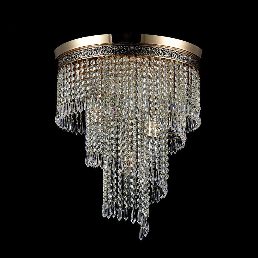 Cascade Ø42 Gold kristall Von Maytoni - Cascade ist eine luxuri&ouml;se Kristalllampe aus Metall mit einem eleganten Gold-Finish.