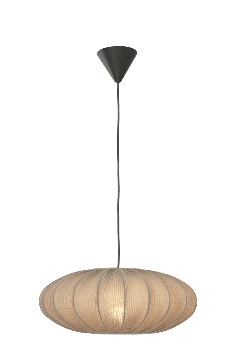 Mamsell Ø45 Grau hängelampe Von Aneta Lighting - Die Deckenleuchte Mamsell ist mit fein plissiertem Stretchstoff bespannt, der f&uuml;r ein angenehmes, leicht ged&auml;mpftes Licht sorgt.