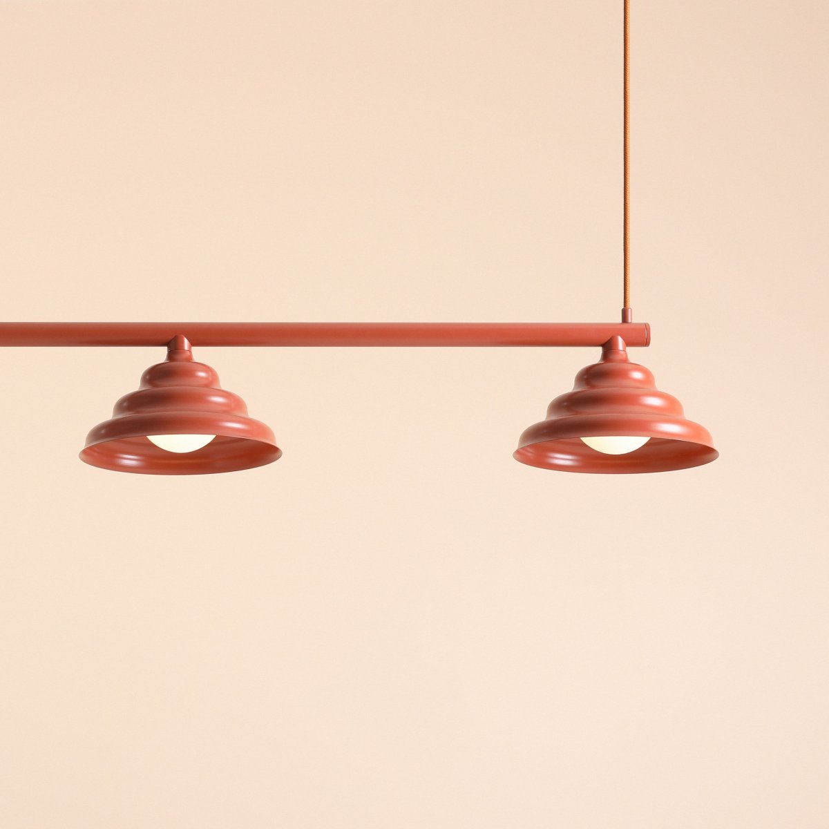 Wave 106cm Orange hängelampe Von Artera - Wave ist eine moderne Pendelleuchte im Retro-Design und damit eine vielseitige Leuchte, die in jedes Zuhause passt.