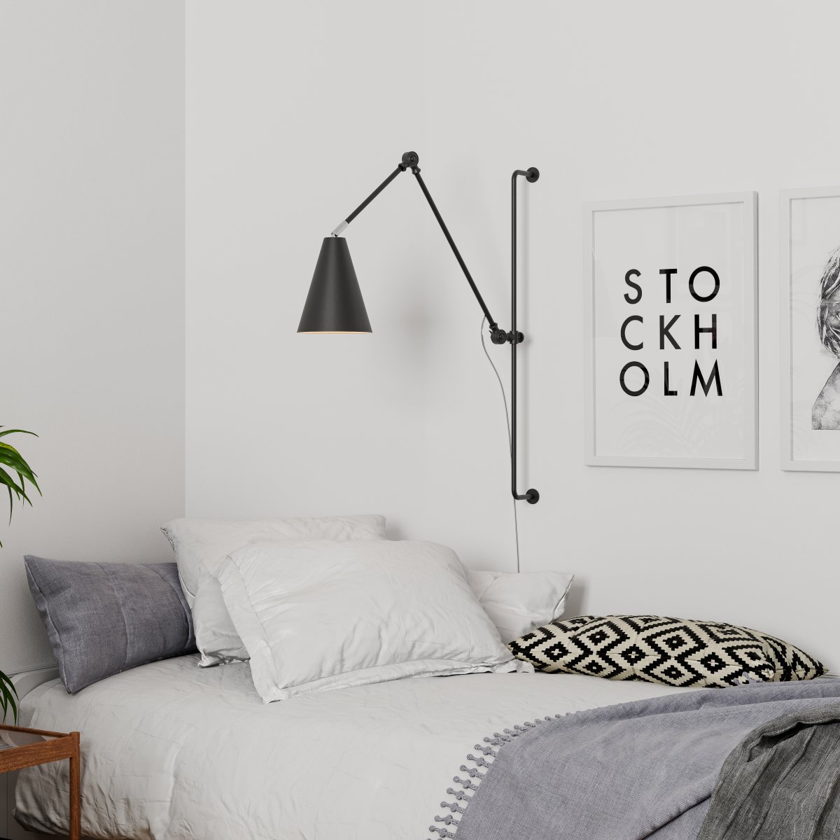 Yukon 78cm Mattschwarz wandlampe Von By Rydéns - Auch das spitze Design fällt auf und bietet Ihnen eine Lichtquelle im Raum, die auffällt und eine moderne Designsprache schafft.