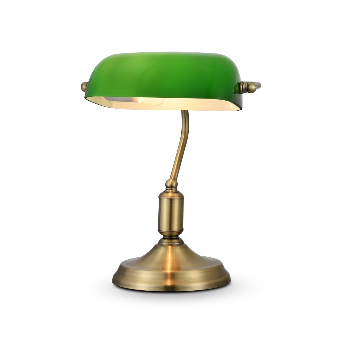 Kiwi 36cm Messing schreibtischlampe Von Maytoni - Kiwi ist eine klassische und stilvolle Bankerlampe, die Ihrem Schreibtisch oder Arbeitsplatz einen Hauch zeitloser Eleganz verleiht.