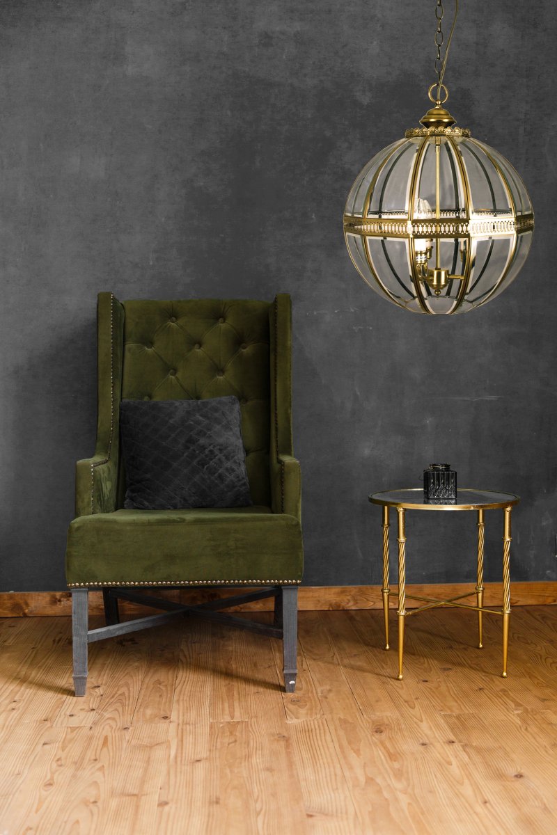 Tsar Ø40 Messing hängelampe Von Aneta Lighting - Hängt an einer Messingkette.