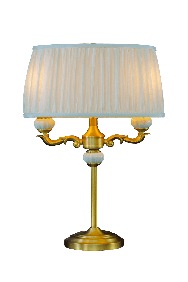 Toulouse 55cm Gold tischlampe Von Aneta Lighting - Die Tischleuchte Toulouse besticht durch ihr klassisches und elegantes Design mit dekorativen Details und einer edlen Goldoberfl&auml;che.